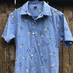 nasa men’s button down shirt